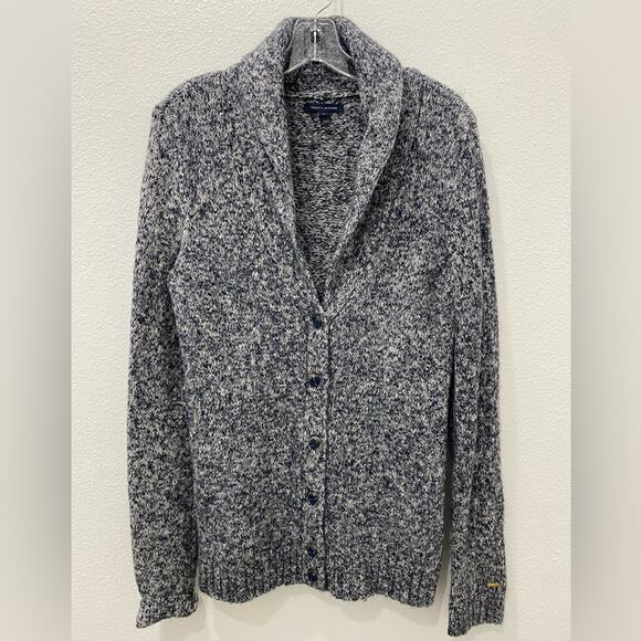 Tommy Hilfiger sweater cardigan medium gray button up - Picture 1 of 6